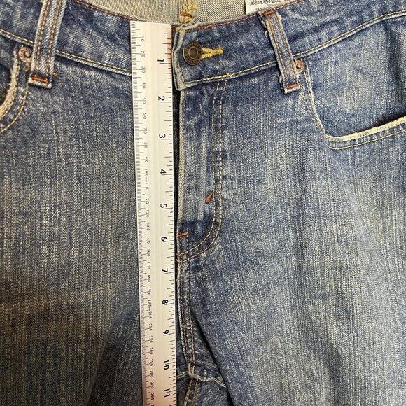 Signature Levis Women Stretch Low Rise Bootcut Dirty Wash Denim Jean 16W Plus - Picture 10 of 14